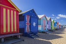 The Colourful Brighton Bathing Boxes Located on Middle Brighton Beach, Brighton, Melbourne-Cahir Davitt-Photographic Print