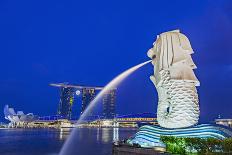The Marina Bay Sands Hotel and Shopping Centre and the Singapore Art and Science Museum, Singapore-Cahir Davitt-Photographic Print