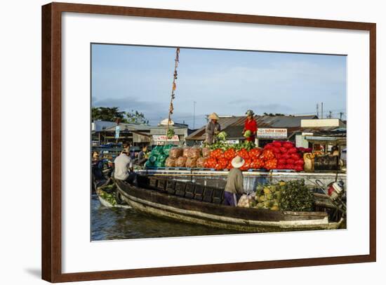 Cai Rang Floating Market at the Mekong Delta, Can Tho, Vietnam, Indochina, Southeast Asia, Asia-Yadid Levy-Framed Photographic Print