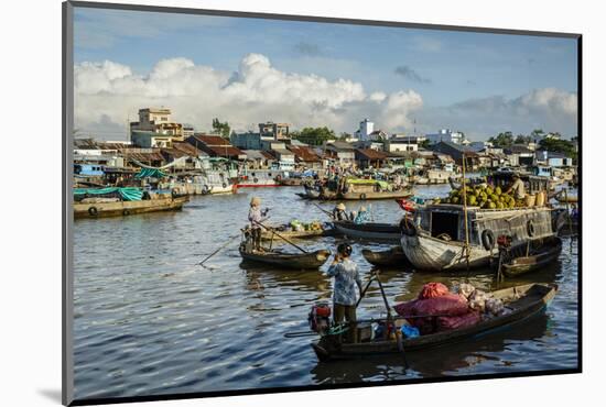 Cai Rang Floating Market at the Mekong Delta, Can Tho, Vietnam, Indochina, Southeast Asia, Asia-Yadid Levy-Mounted Photographic Print