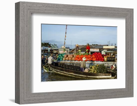 Cai Rang Floating Market at the Mekong Delta, Can Tho, Vietnam, Indochina, Southeast Asia, Asia-Yadid Levy-Framed Photographic Print