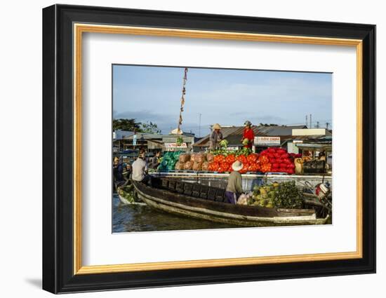 Cai Rang Floating Market at the Mekong Delta, Can Tho, Vietnam, Indochina, Southeast Asia, Asia-Yadid Levy-Framed Photographic Print