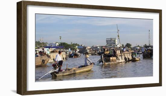 Cai Rang Floating Market, Can Tho, Mekong Delta, Vietnam, Indochina, Southeast Asia, Asia-Ian Trower-Framed Photographic Print