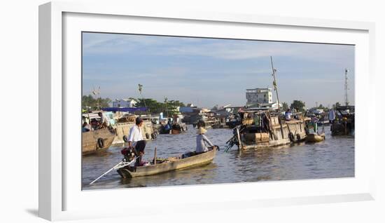 Cai Rang Floating Market, Can Tho, Mekong Delta, Vietnam, Indochina, Southeast Asia, Asia-Ian Trower-Framed Photographic Print