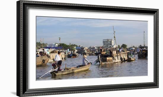 Cai Rang Floating Market, Can Tho, Mekong Delta, Vietnam, Indochina, Southeast Asia, Asia-Ian Trower-Framed Photographic Print