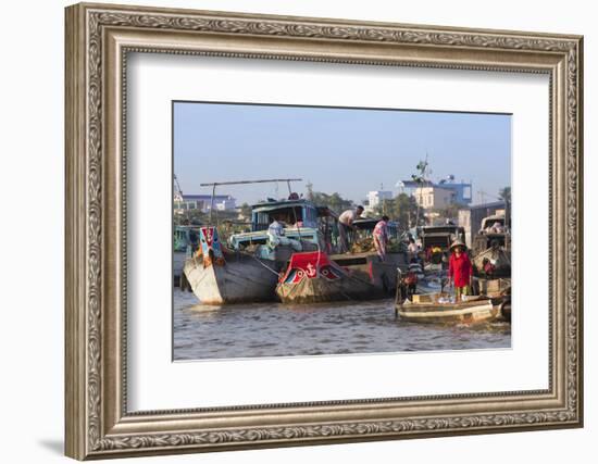 Cai Rang Floating Market, Can Tho, Mekong Delta, Vietnam, Indochina, Southeast Asia, Asia-Ian Trower-Framed Photographic Print