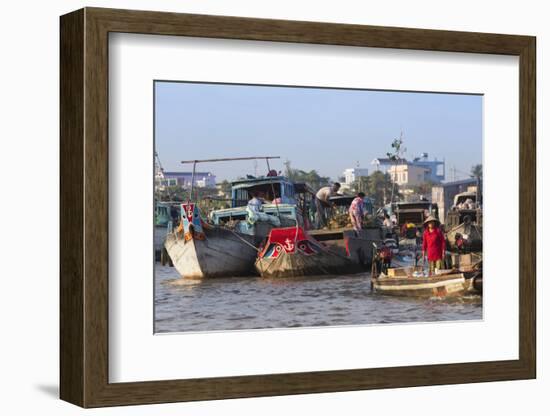 Cai Rang Floating Market, Can Tho, Mekong Delta, Vietnam, Indochina, Southeast Asia, Asia-Ian Trower-Framed Photographic Print