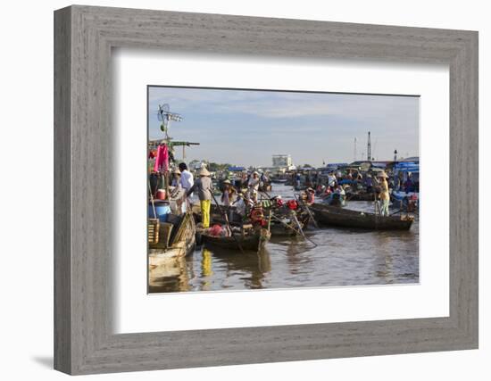 Cai Rang Floating Market, Can Tho, Mekong Delta, Vietnam, Indochina, Southeast Asia, Asia-Ian Trower-Framed Photographic Print