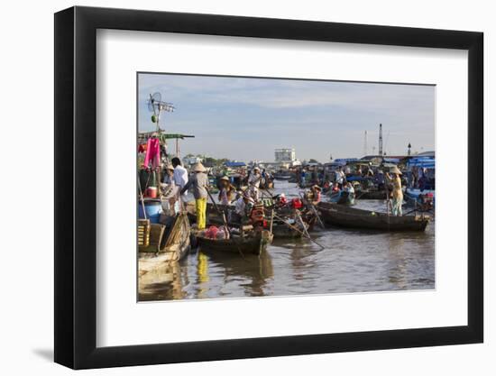 Cai Rang Floating Market, Can Tho, Mekong Delta, Vietnam, Indochina, Southeast Asia, Asia-Ian Trower-Framed Photographic Print