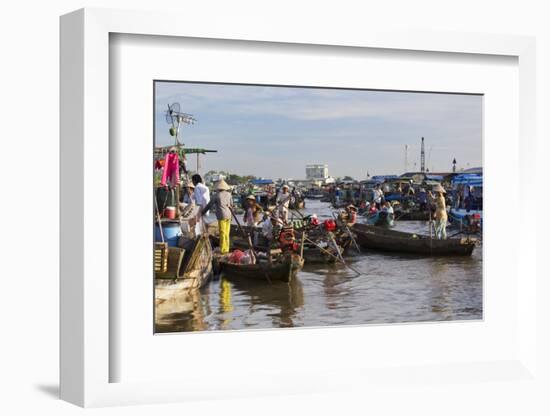 Cai Rang Floating Market, Can Tho, Mekong Delta, Vietnam, Indochina, Southeast Asia, Asia-Ian Trower-Framed Photographic Print