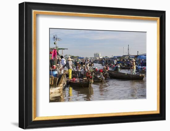 Cai Rang Floating Market, Can Tho, Mekong Delta, Vietnam, Indochina, Southeast Asia, Asia-Ian Trower-Framed Photographic Print