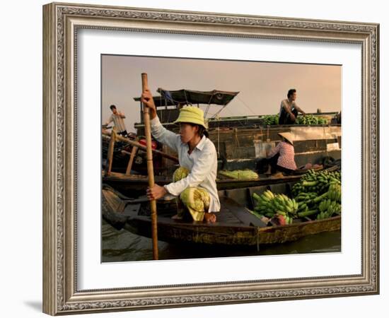 Cai Rang Floating Market on the Mekong Delta, Can Tho, Vietnam, Indochina, Southeast Asia, Asia-Andrew Mcconnell-Framed Photographic Print