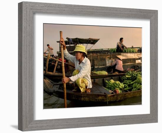 Cai Rang Floating Market on the Mekong Delta, Can Tho, Vietnam, Indochina, Southeast Asia, Asia-Andrew Mcconnell-Framed Photographic Print