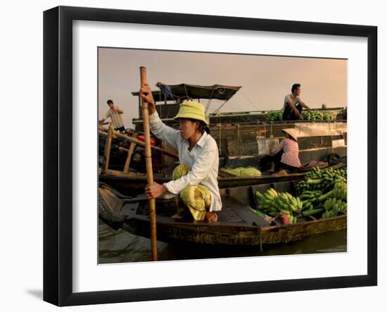 Cai Rang Floating Market on the Mekong Delta, Can Tho, Vietnam, Indochina, Southeast Asia, Asia-Andrew Mcconnell-Framed Photographic Print