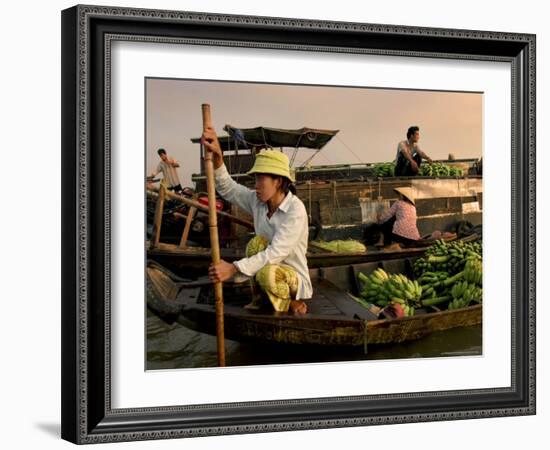 Cai Rang Floating Market on the Mekong Delta, Can Tho, Vietnam, Indochina, Southeast Asia, Asia-Andrew Mcconnell-Framed Photographic Print