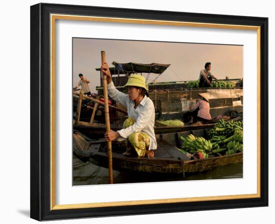 Cai Rang Floating Market on the Mekong Delta, Can Tho, Vietnam, Indochina, Southeast Asia, Asia-Andrew Mcconnell-Framed Photographic Print