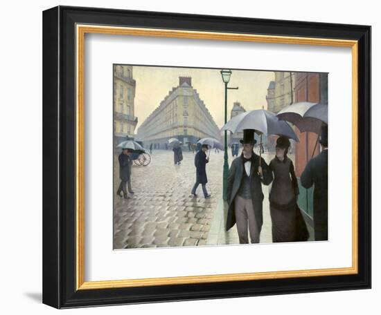 Caillebotte, Paris Street, a Rainy Day-null-Framed Giclee Print