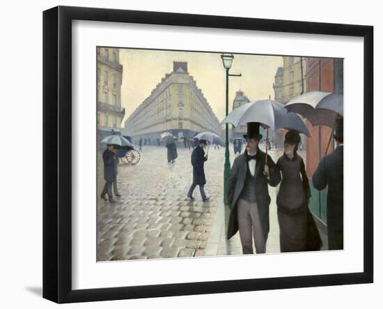 Caillebotte, Paris Street, a Rainy Day-null-Framed Premium Giclee Print