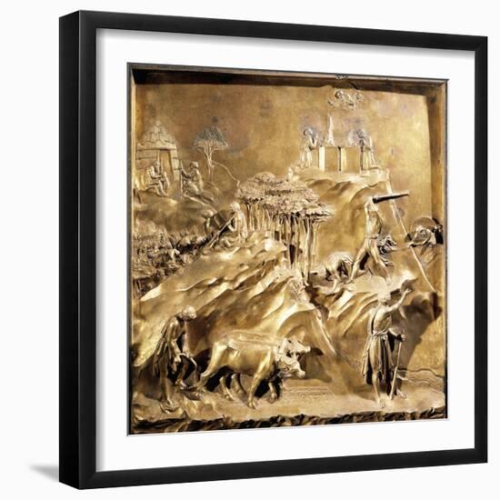 Cain and Abel, Detail from the Stories of the Old Testament-Lorenzo Ghiberti-Framed Giclee Print