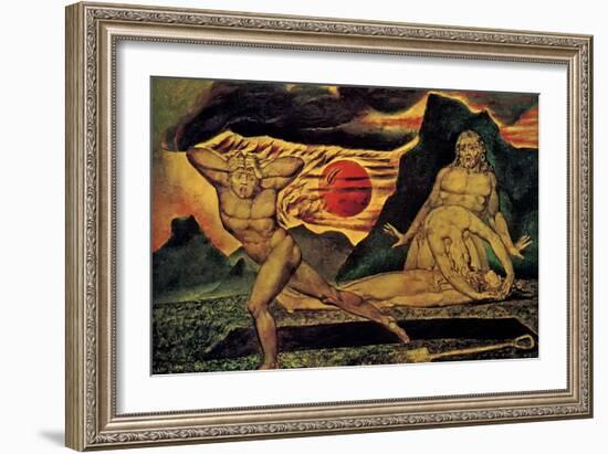 Cain Fleeing-William Blake-Framed Art Print