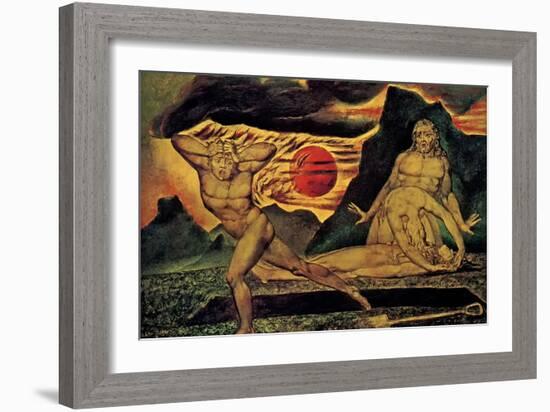 Cain Fleeing-William Blake-Framed Art Print