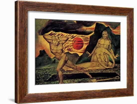 Cain Fleeing-William Blake-Framed Art Print