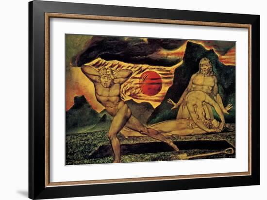 Cain Fleeing-William Blake-Framed Art Print