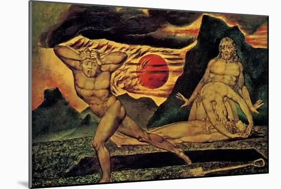 Cain Fleeing-William Blake-Mounted Art Print