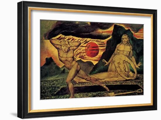 Cain Fleeing-William Blake-Framed Art Print