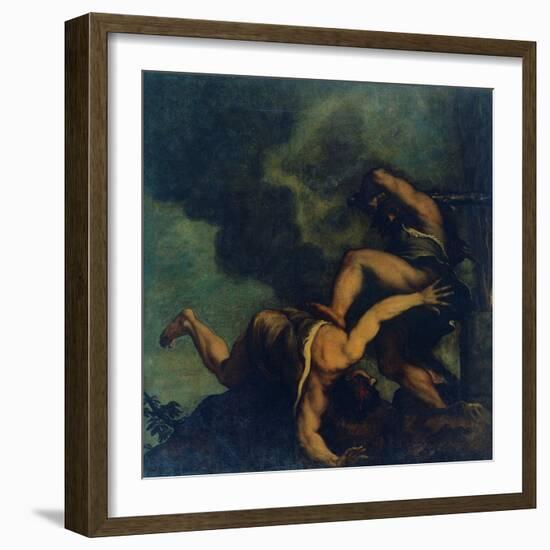 Cain Kills (His Brother) Abel-Gino Boccasile-Framed Giclee Print