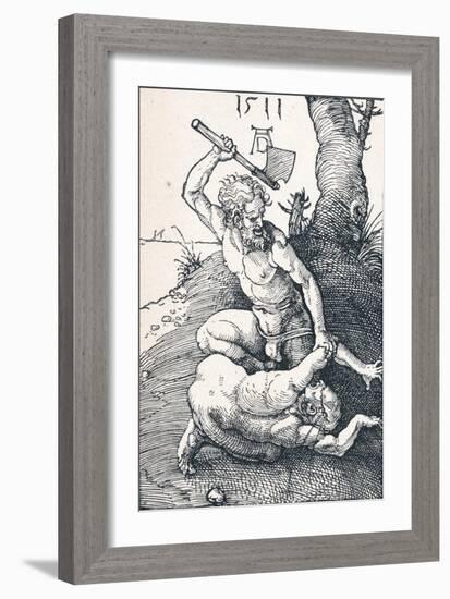 Cain Slaying Abel, 1511-Albrecht Dürer-Framed Giclee Print