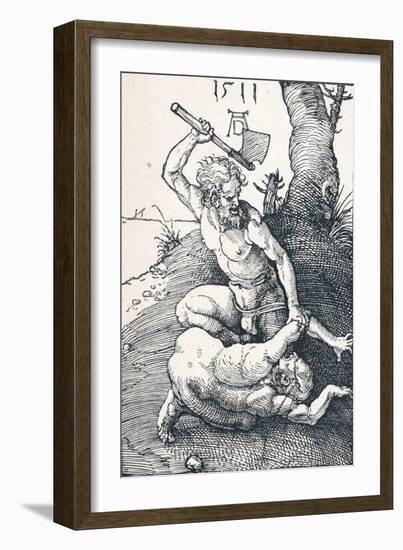 Cain Slaying Abel, 1511-Albrecht Dürer-Framed Giclee Print