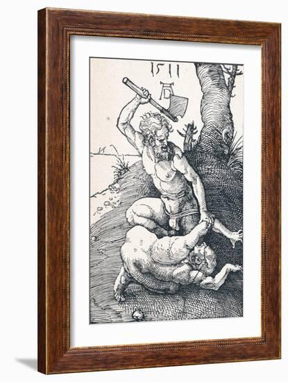 Cain Slaying Abel, 1511-Albrecht Dürer-Framed Giclee Print