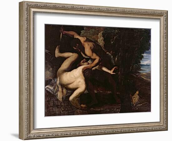 Cain Slaying Abel-Jacopo Robusti Tintoretto-Framed Giclee Print