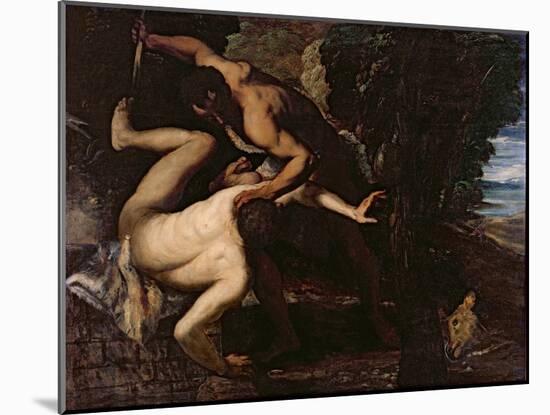 Cain Slaying Abel-Jacopo Robusti Tintoretto-Mounted Giclee Print