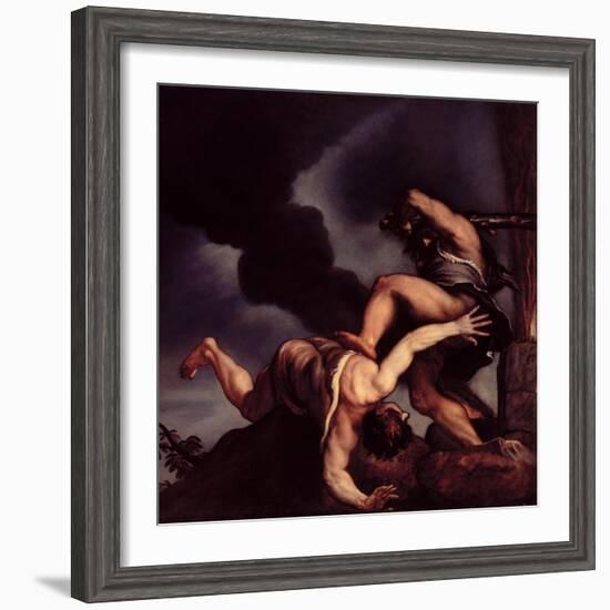 Cain Taunting Abel-Titian (Tiziano Vecelli)-Framed Giclee Print