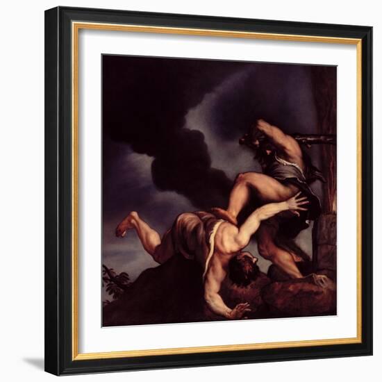 Cain Taunting Abel-Titian (Tiziano Vecelli)-Framed Giclee Print