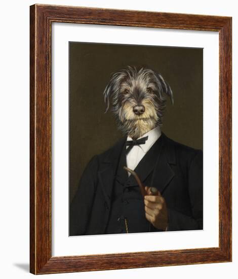 Cairn Terrier With A Pipe-Thierry Poncelet-Framed Premium Giclee Print