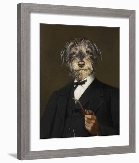 Cairn Terrier With A Pipe-Thierry Poncelet-Framed Premium Giclee Print