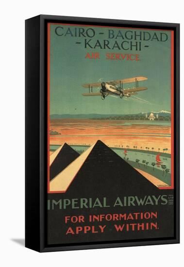 Cairo, Baghdad, Karachi-Imperial Airways-Charles Dickson-Framed Stretched Canvas