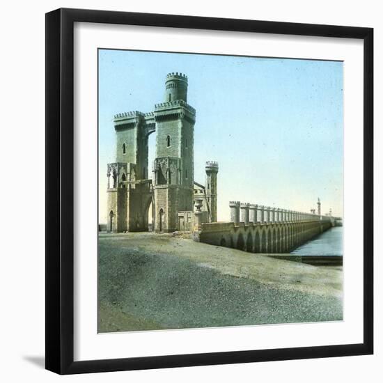 Cairo (Egypt), Dam on the Nile-Leon, Levy et Fils-Framed Photographic Print