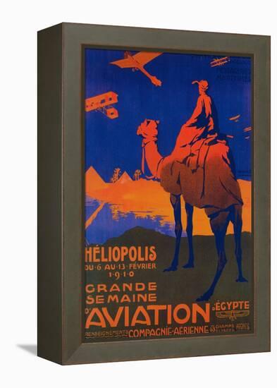 Cairo, Egypt - French Airline Promotional Poster-Lantern Press-Framed Stretched Canvas