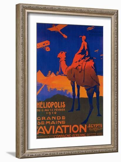 Cairo, Egypt - French Airline Promotional Poster-Lantern Press-Framed Art Print