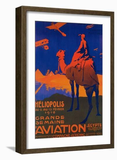 Cairo, Egypt - French Airline Promotional Poster-Lantern Press-Framed Art Print