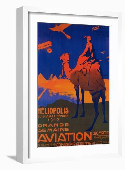 Cairo, Egypt - French Airline Promotional Poster-Lantern Press-Framed Art Print