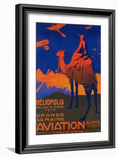 Cairo, Egypt - French Airline Promotional Poster-Lantern Press-Framed Art Print