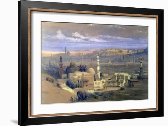 Cairo from the Gate of Citizenib, Looking Towards the Desert of Suez, 19th Century-David Roberts-Framed Giclee Print