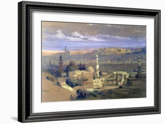 Cairo from the Gate of Citizenib, Looking Towards the Desert of Suez, 19th Century-David Roberts-Framed Giclee Print