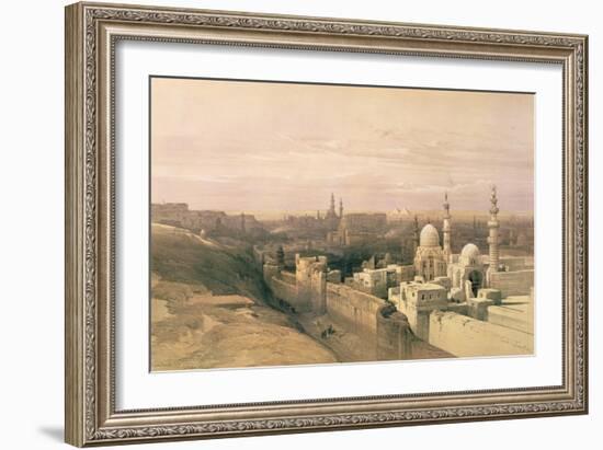 Cairo, Looking West, Book Illustration from "Sketches in Nubia", 1846-49-David Roberts-Framed Giclee Print