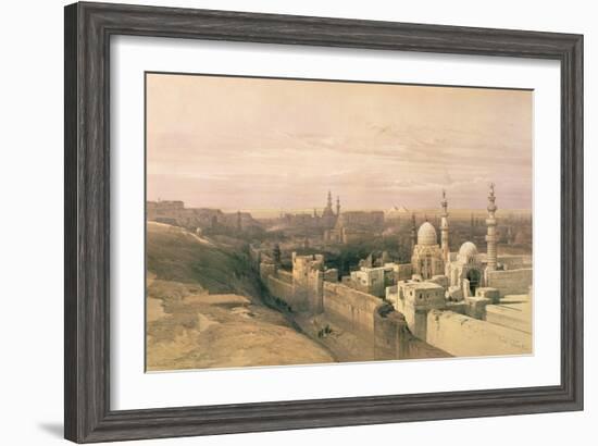 Cairo, Looking West, Book Illustration from "Sketches in Nubia", 1846-49-David Roberts-Framed Giclee Print